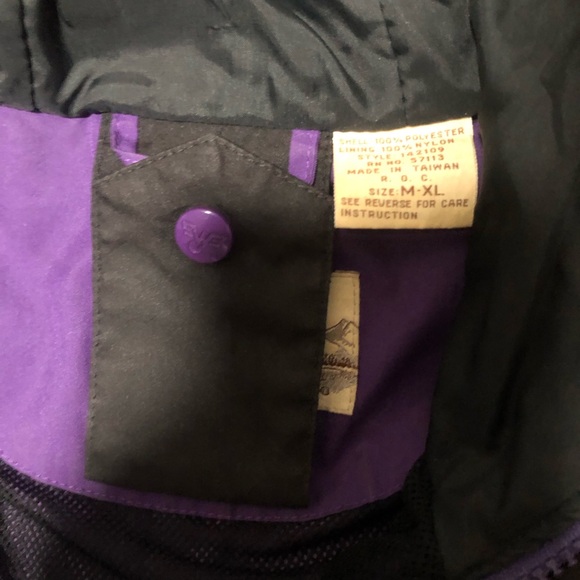 Vintage Eastern Mountain Sports (EMS) Purple Half-Zip Anorak Windbreaker Jacket - Picture 9 of 13